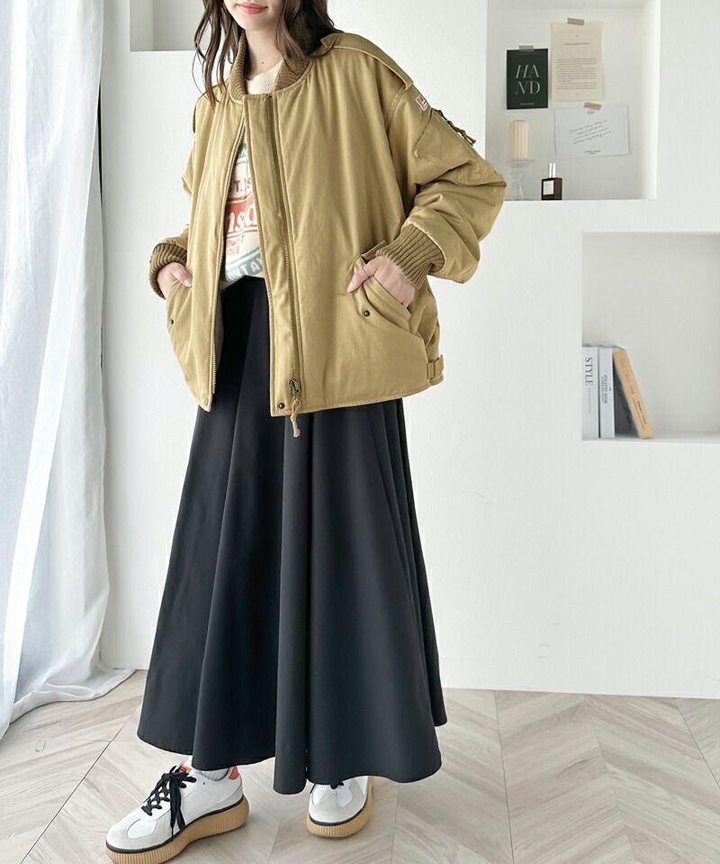 日本 Classical Elf - Java聯名 MA-1飛行中性風夾克-軍綠