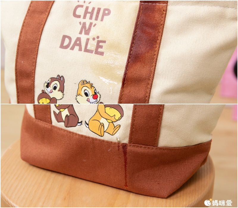 便當袋-卡通人物奇奇蒂蒂-黃色-拉鏈多口袋