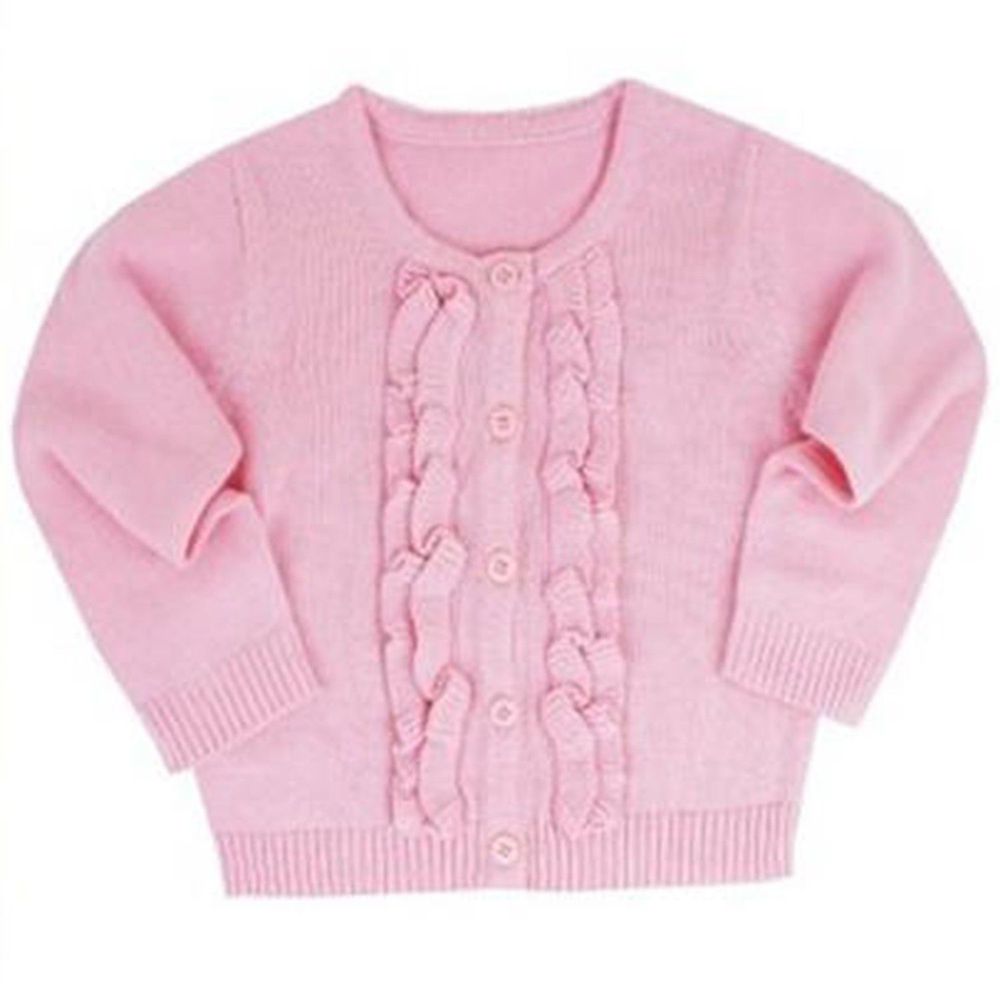 美國 RuffleButts - 寶寶/兒童長袖荷葉裝飾小外套-溫柔淡粉