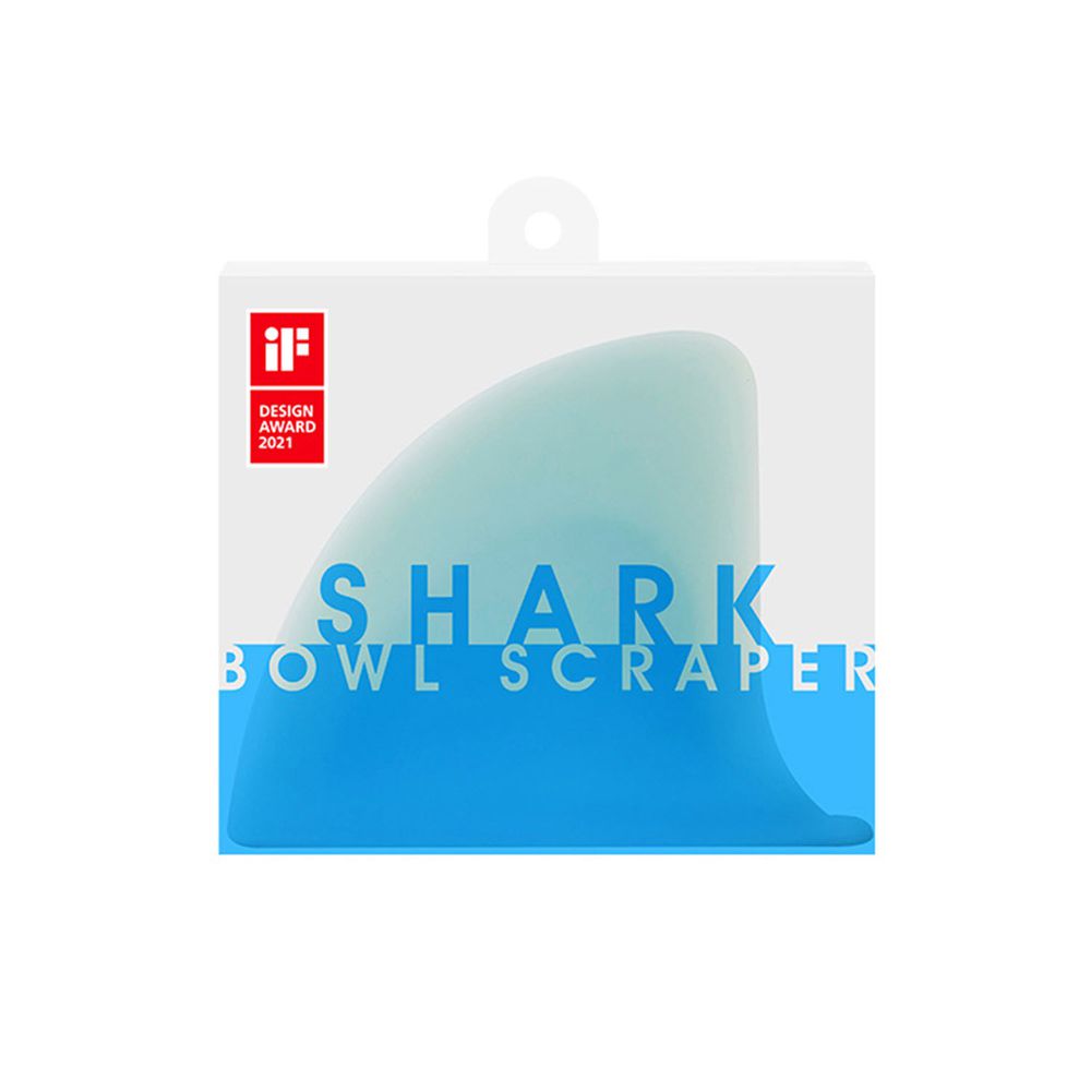 日本霜山 - 鯊魚鰭造型料理烘焙矽膠刮板-天空藍