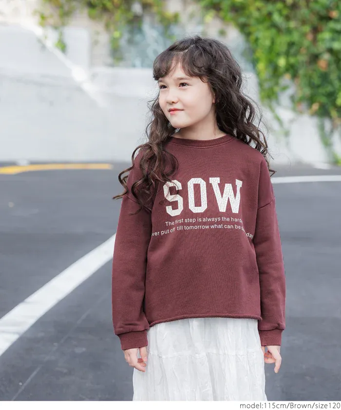 日本 COCA - 定番美式復古LOGO大學T-孩子-淺綠