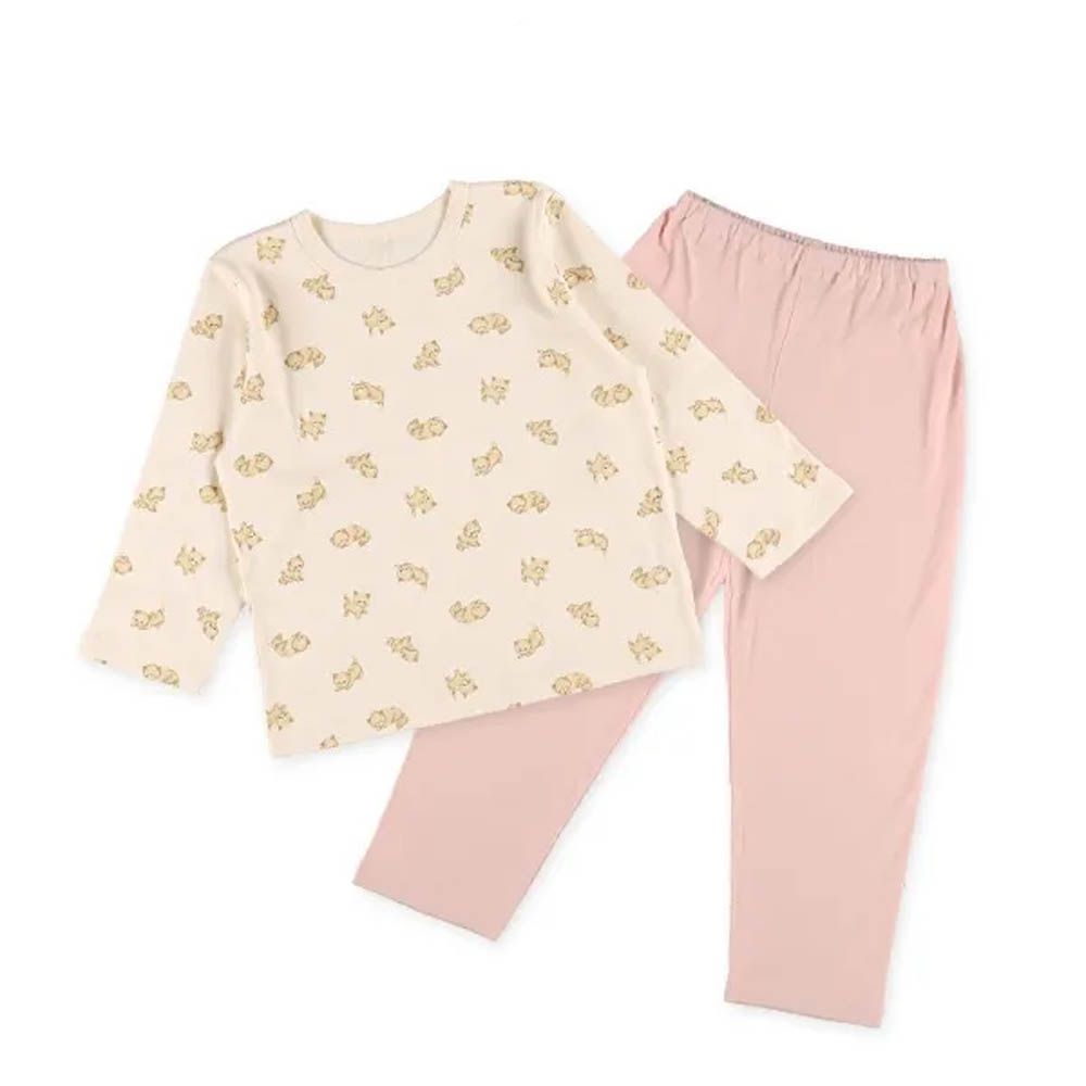 印花長袖家居服/睡衣(四季款)-小貓