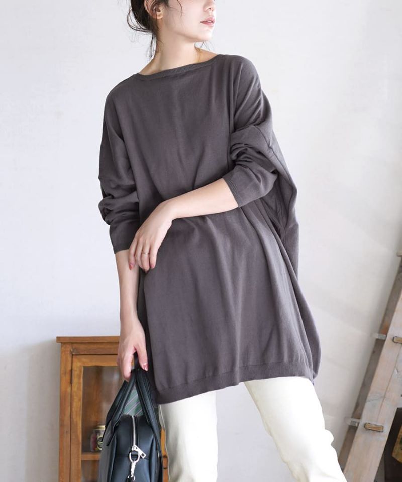 日本 zootie - 純棉薄針織飛鼠長袖上衣-蜜桃