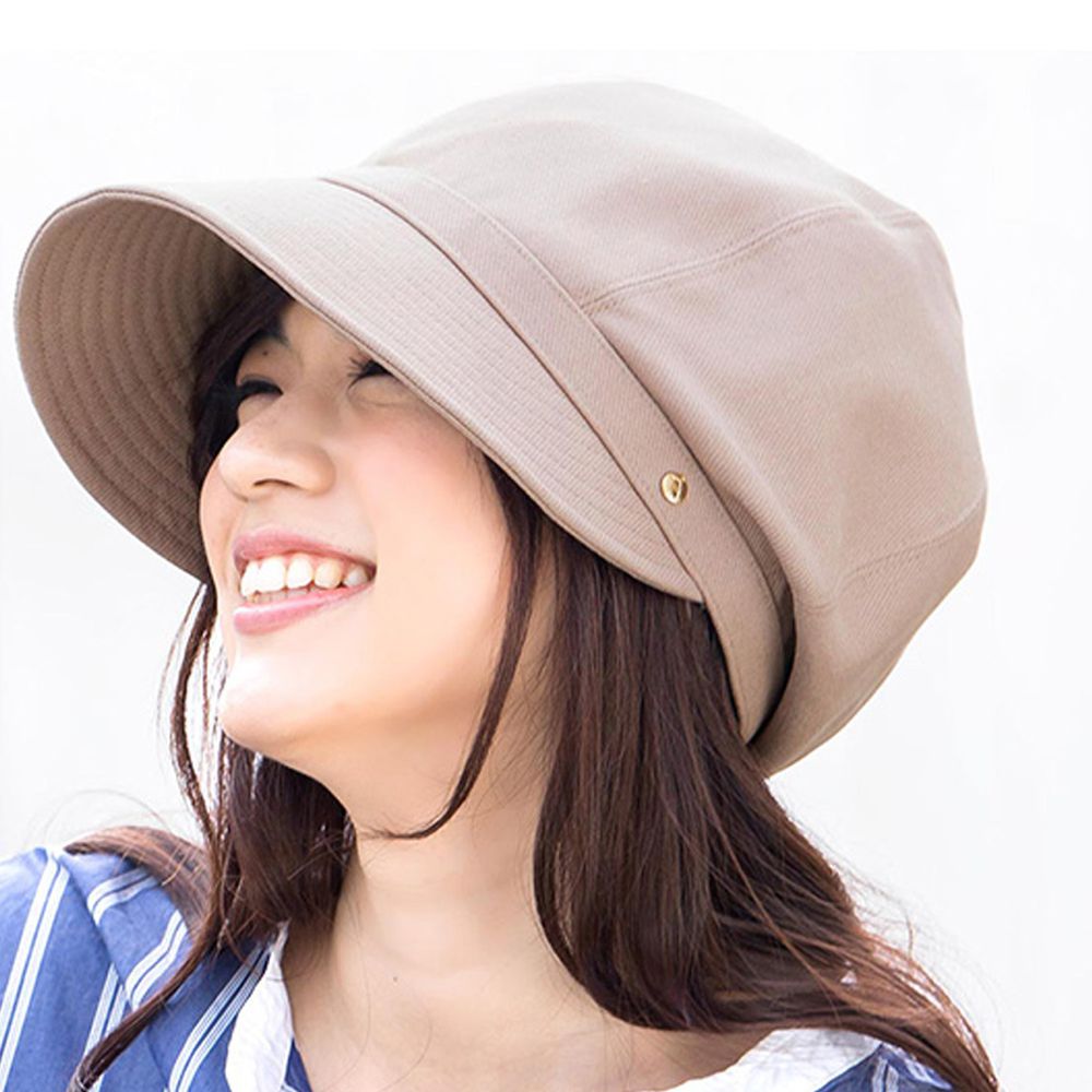 日本 irodori - 抗UV小顏效果遮陽帽-摩卡