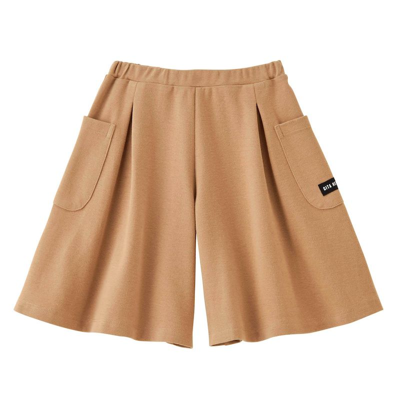 日本千趣會 - GITA 兩側大口袋時髦褲裙-炭黑