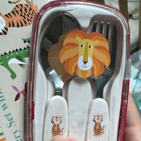 英國 Rex London - 幼兒/兒童餐具2入組(附收納盒)-動物樂園