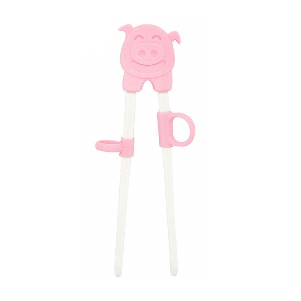 動物樂園幼兒學習筷-粉紅豬(粉)