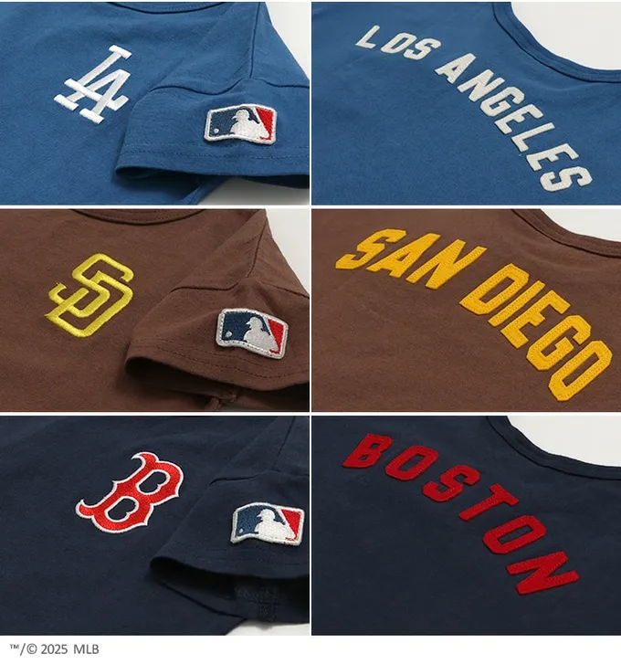 日本 Chil2 - MLB聯名 純棉短袖上衣-聖地牙哥教士-摩卡棕