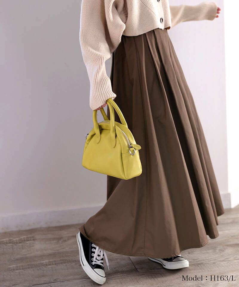 日本 Classical Elf - 修身剪裁垂墜感長裙-深卡其