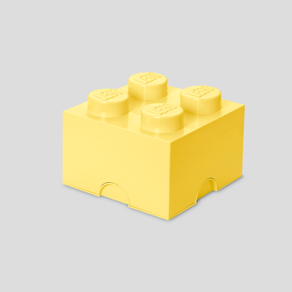 Room Copenhagen - 樂高 LEGO® 4凸收納盒(多色可選) (淺黃色)