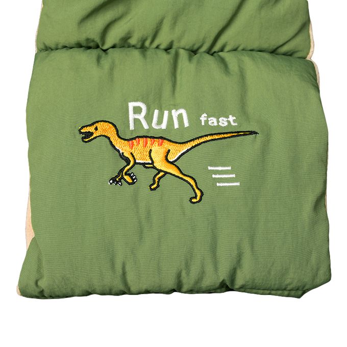 akachan honpo - 鋪棉圍巾-恐龍-軍綠色