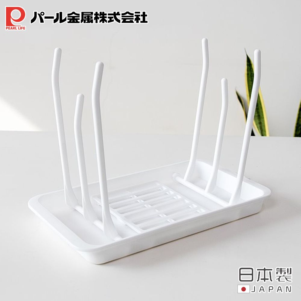 日本製可折疊收納瀝水杯架-2入組