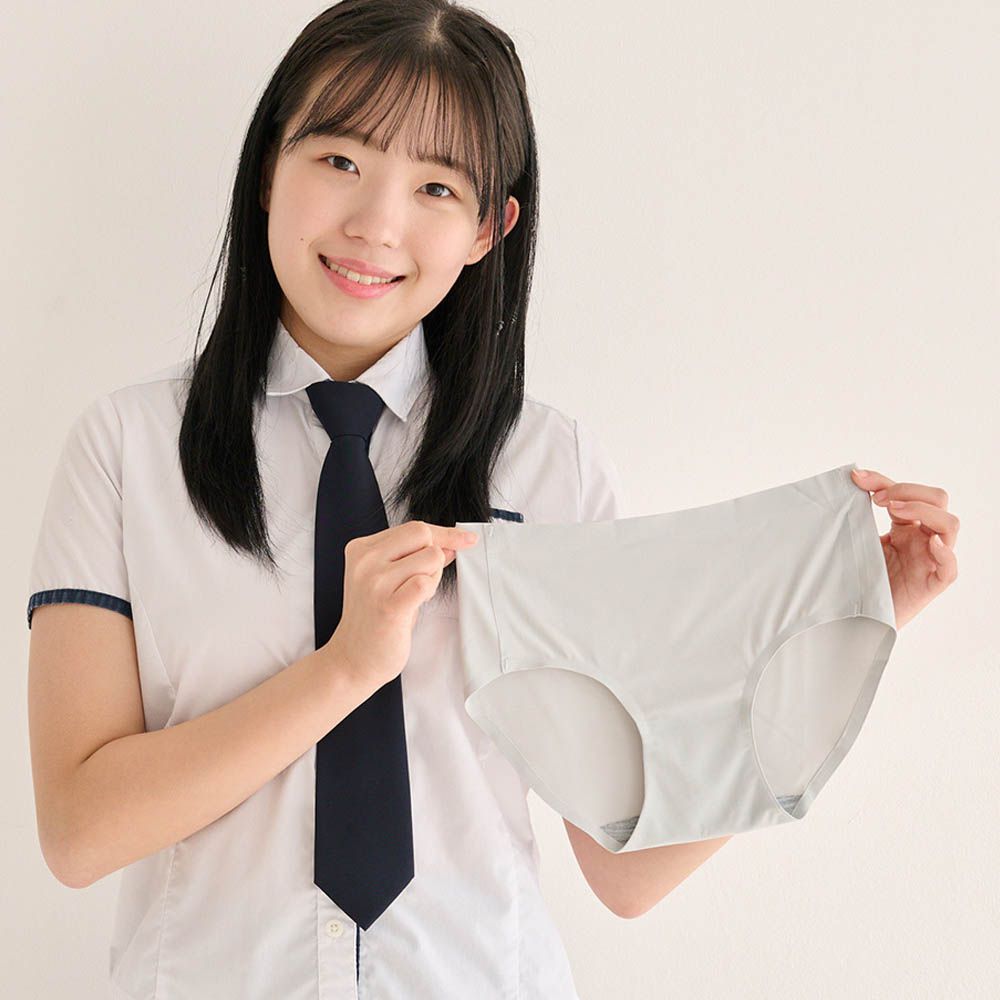 (Junior)輕薄絲滑無痕內褲-淺灰