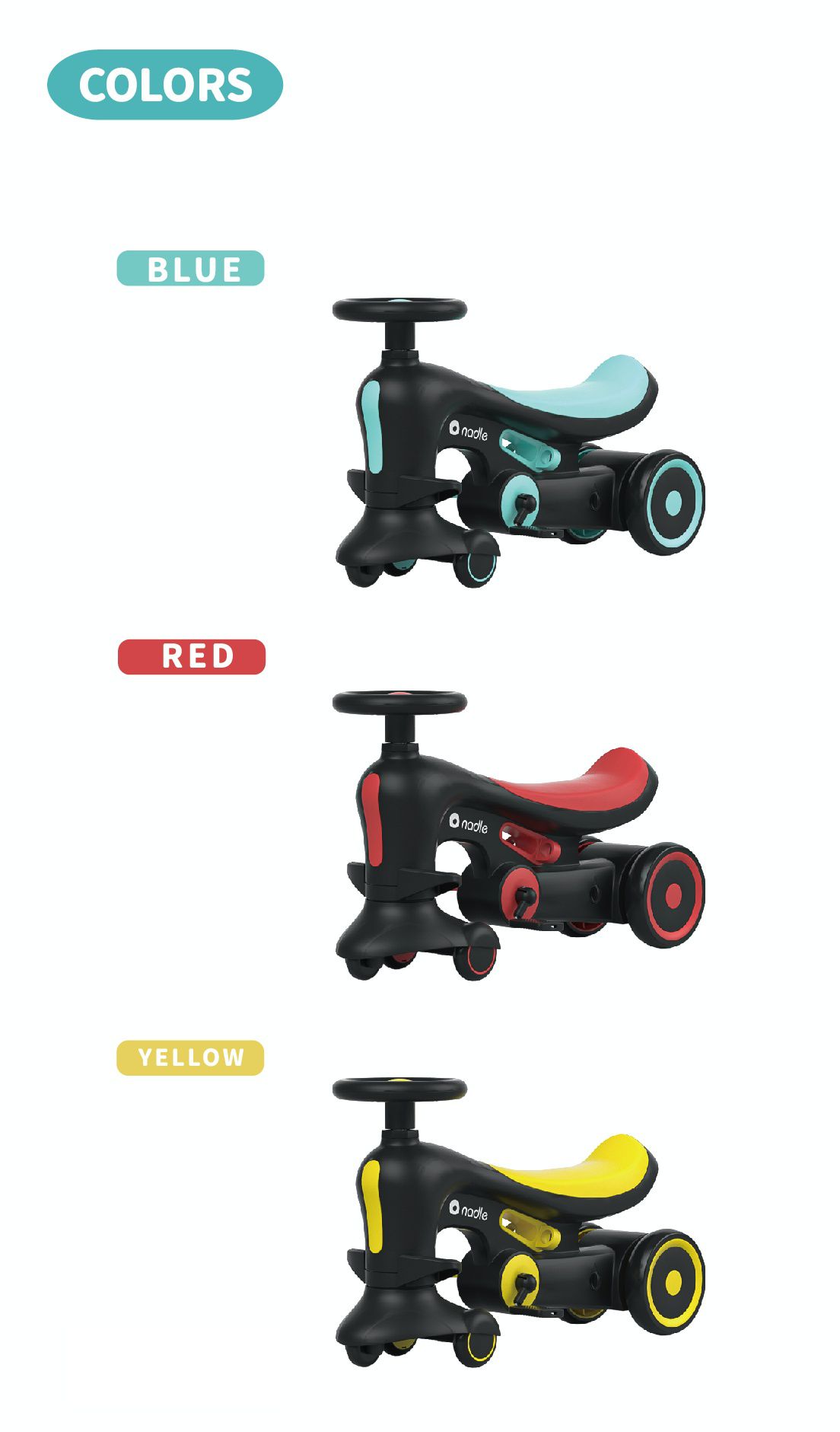 免工具變換4車款【奧地利 Nadle】扭扭車