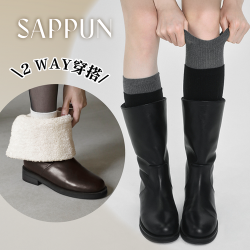 韓國必買！超人氣女鞋品牌 【 SAPPUN 】時尚冬季短靴│毛絨雪鞋