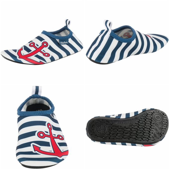 德國Playshoes - 抗UV水陸兩用沙灘懶人童鞋-海軍風