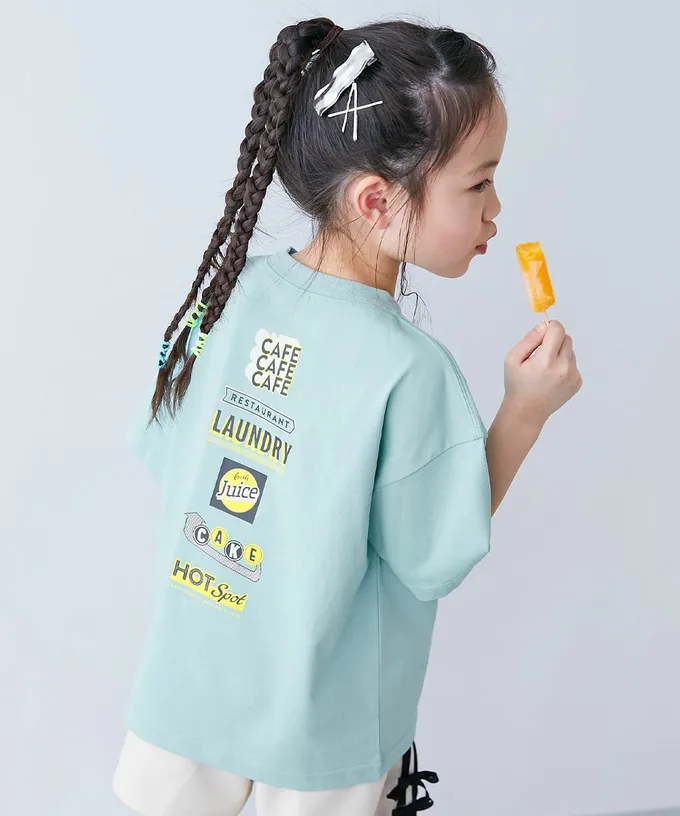 日本 devirock - 涼感速乾網眼 廓形短袖T恤-ICE CREAM-冰河藍