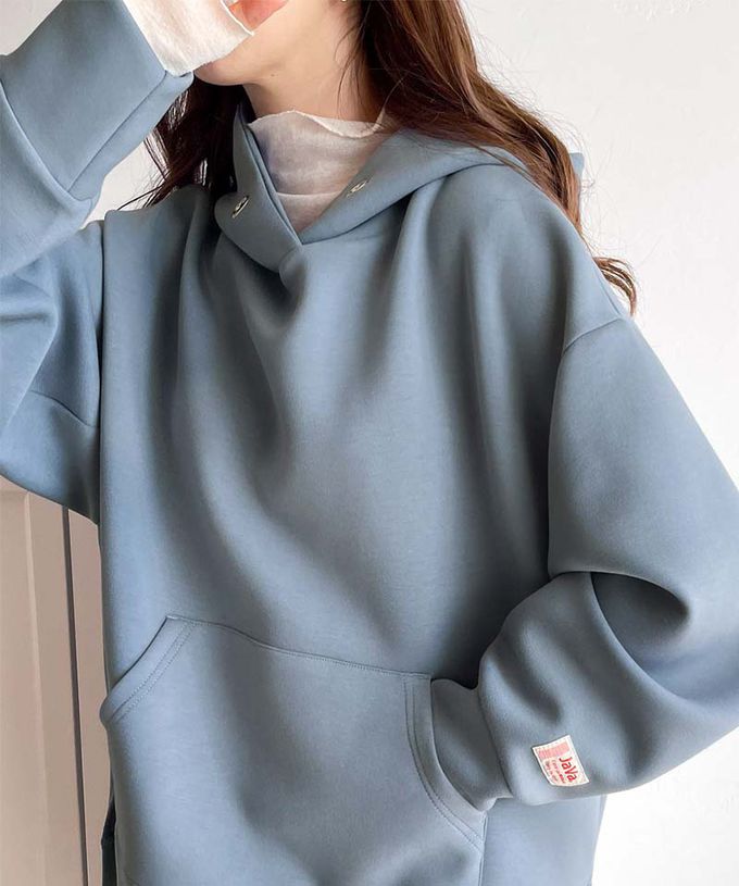 日本 Classical Elf - Java 舒適空氣棉長袖帽T-淺杏棕