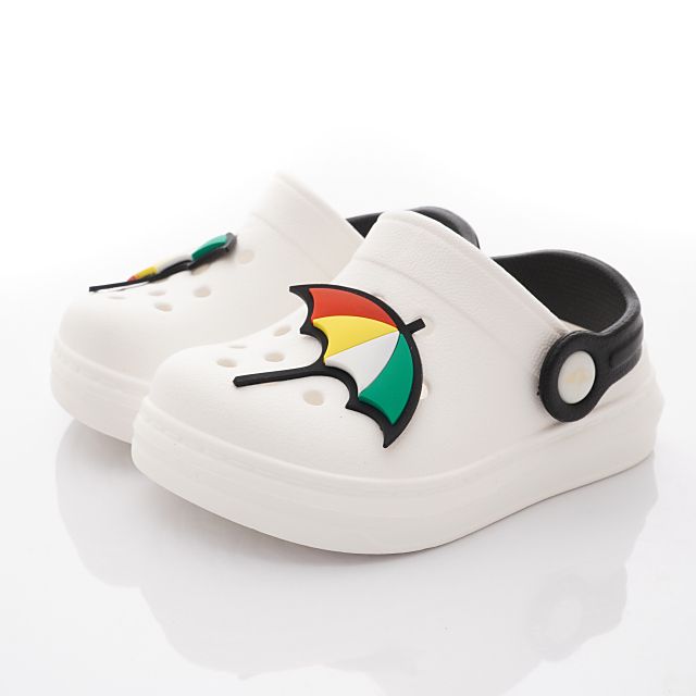 Arnold Palmer 雨傘牌 - 布希懶人拖鞋(小童段)-拖鞋款-白色