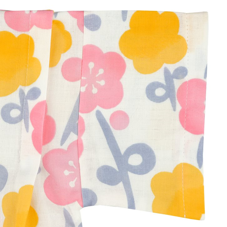 akachan honpo - 兩件式甚平-小花-米白色