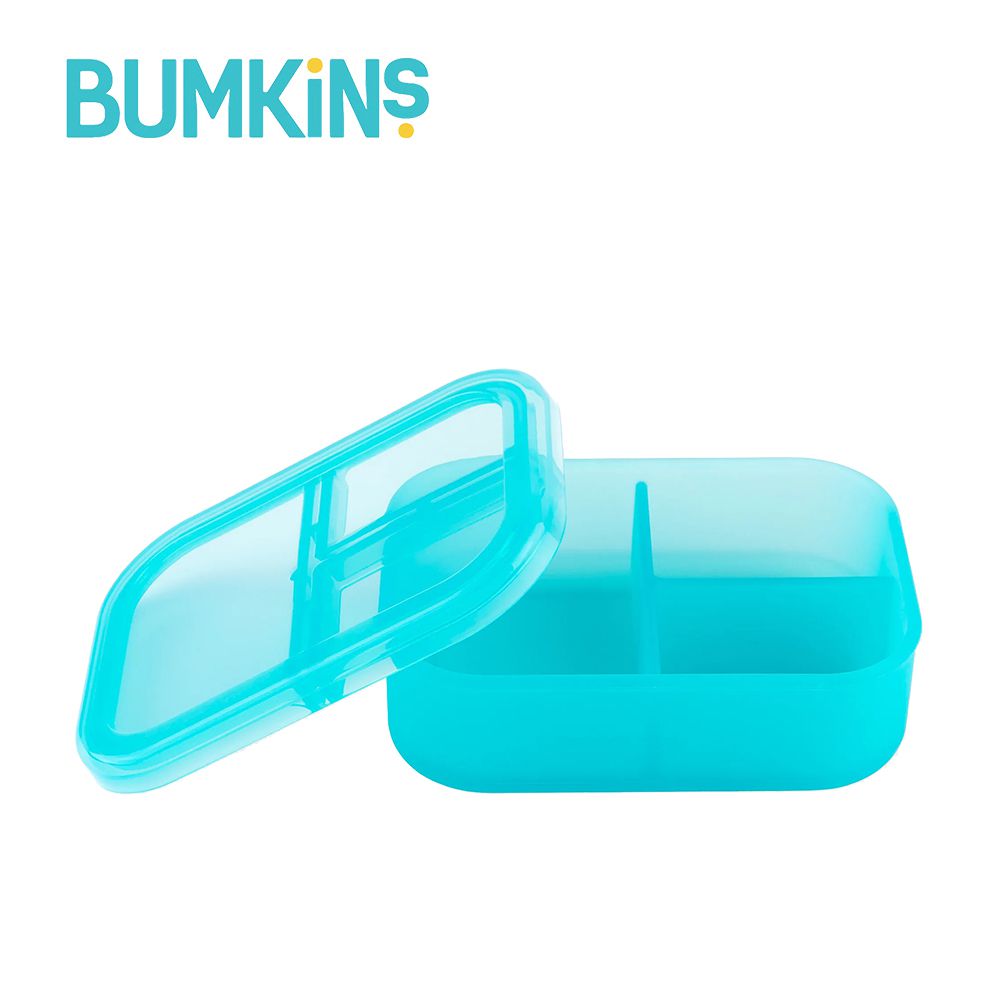美國 Bumkins - 矽膠分格便當盒 果凍系列-果凍藍
