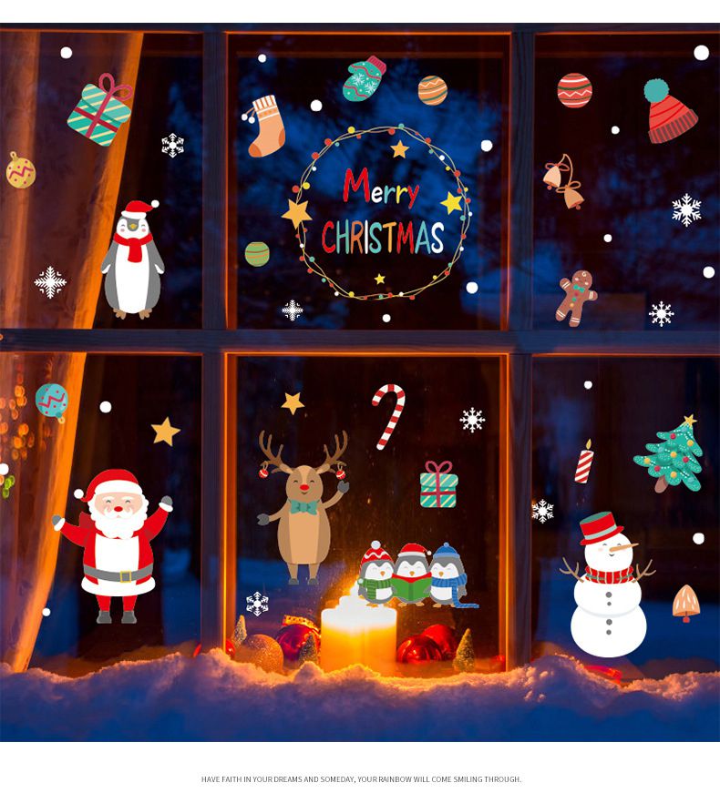 JB Design - 時尚壁貼-繽紛聖誕節 HM92033ds (60cm*90cm)