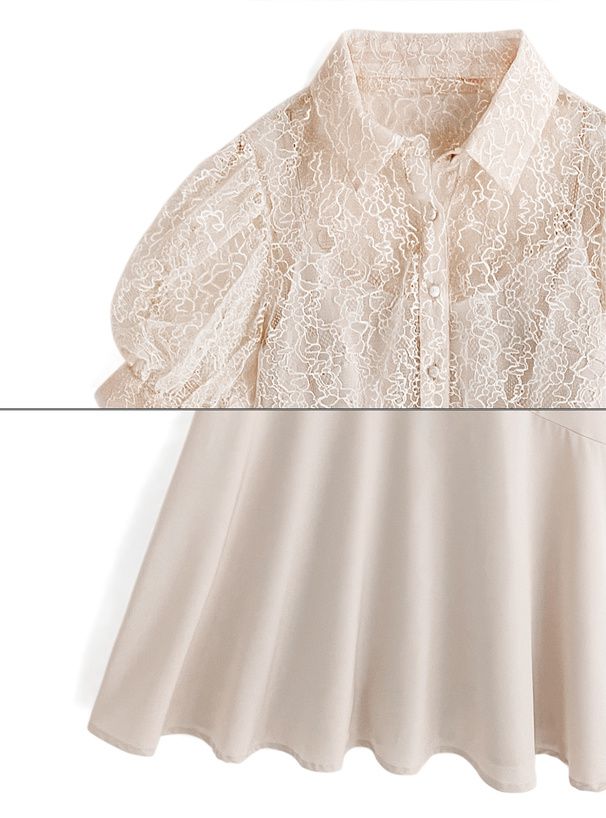 日本 GRL - 氣質花蕾絲兩件式洋裝-優雅杏