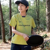 babybody - 涼感吸濕快乾拼色短袖上衣-courageous-黃綠