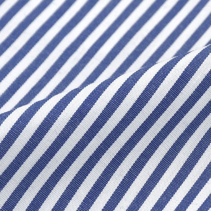 akachan honpo - 長袖襯衫-直條紋 附針織領帶-深藍色