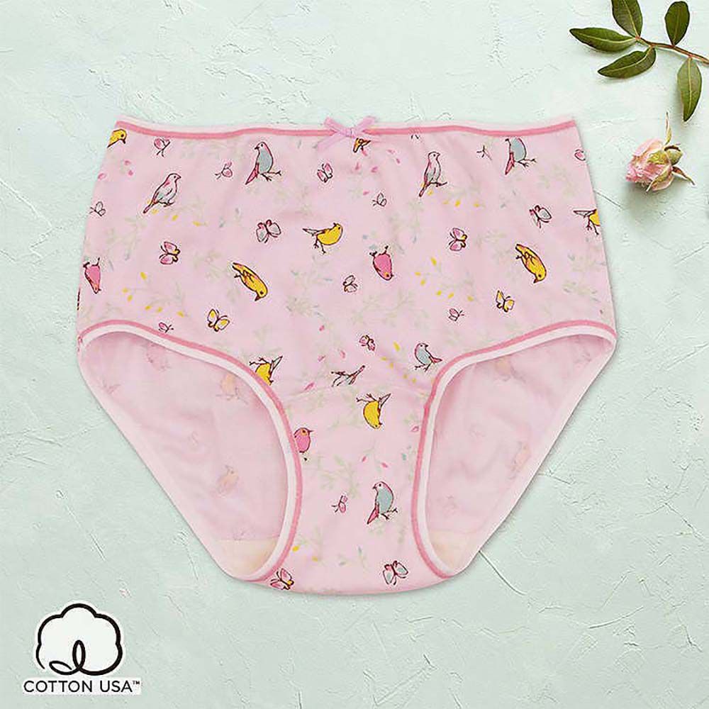 Annypepe - 女童純棉鳥語花香三角褲-粉 (160)