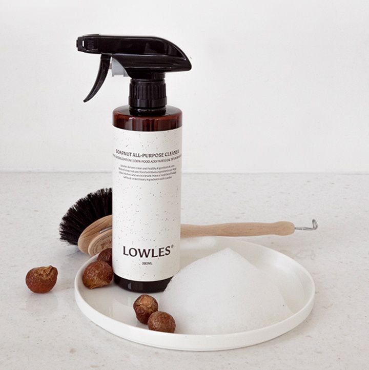 韓國 LOWLES - (1+1)食品級無患子廚房油污洗潔劑-正裝+補充包