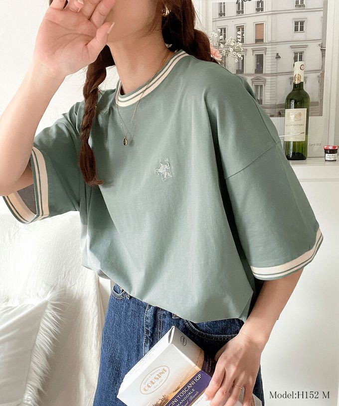 日本 Classical Elf - Java 100%天竺棉 刺繡舒適短袖上衣-粉紅