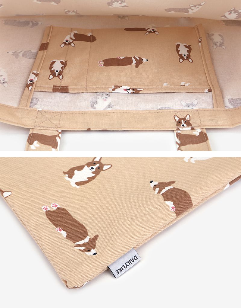 韓國製 - 牛津布環保袋/購物袋-花花世界 (41X43cm)