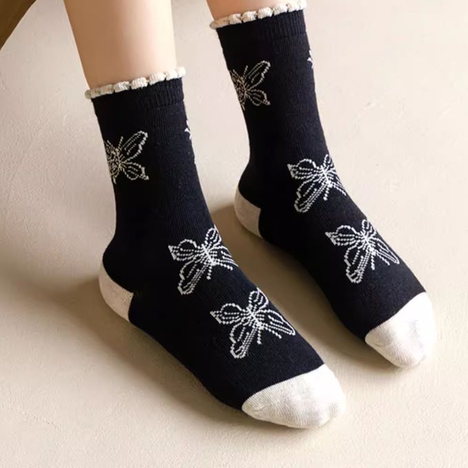 腳ㄚ子 - 幼/兒童棉質中筒襪 童襪 襪子 棉襪 兒童襪-高貴公主