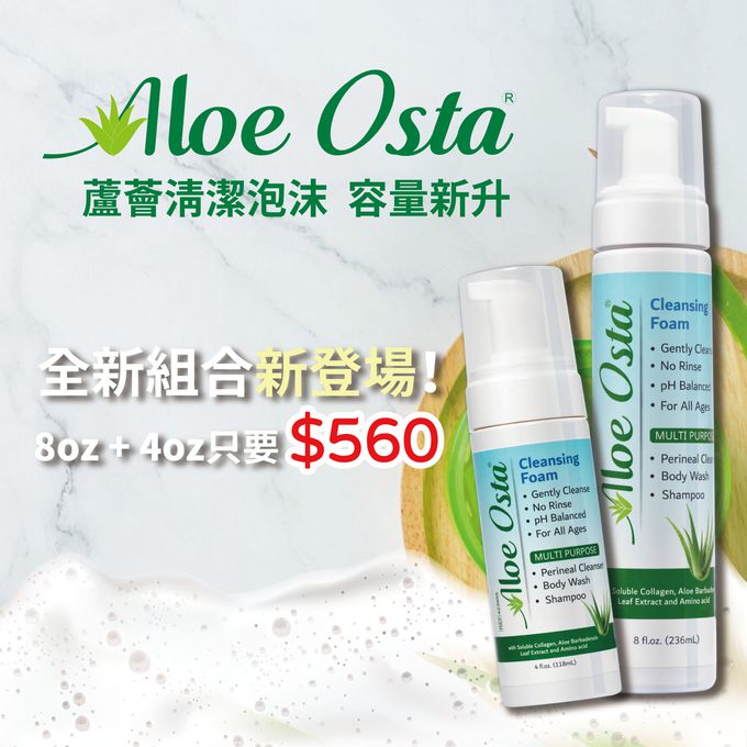 蘆薈清潔泡沫升級組合大+小只要560元