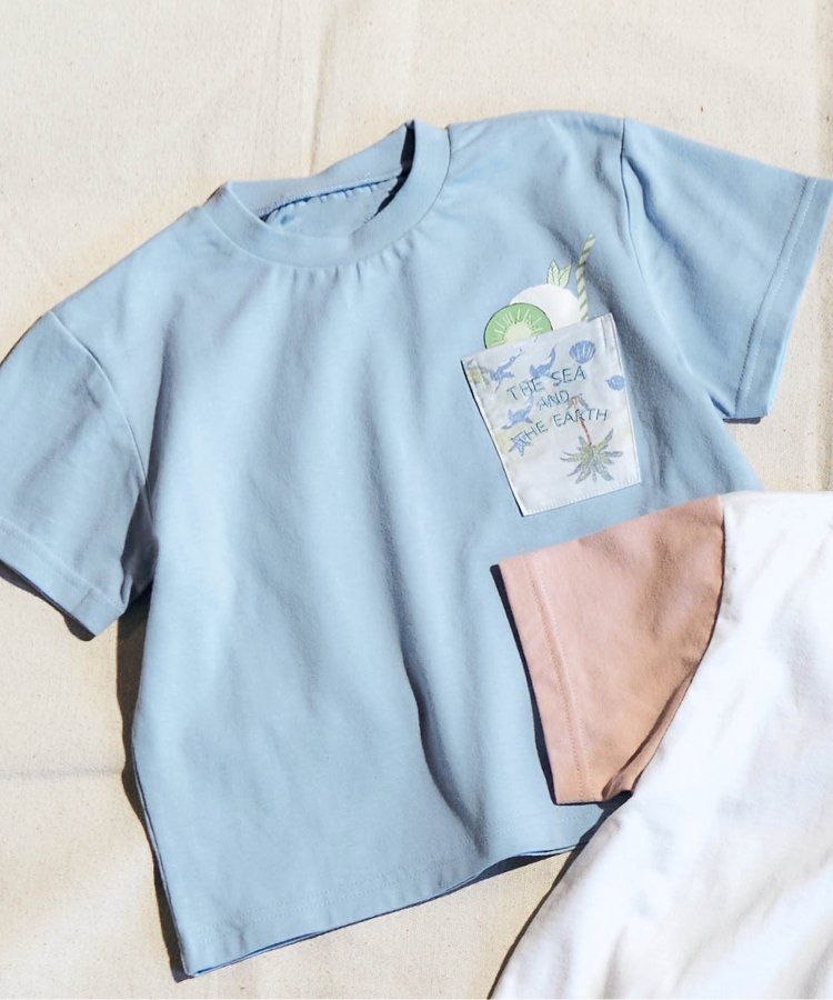 日本 apres les cours - 夏日印花清爽短袖上衣-三色冰淇淋-橘粉