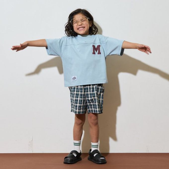 日本 b-ROOM - 時尚搭配口袋短褲(4分丈)-格子-黑白