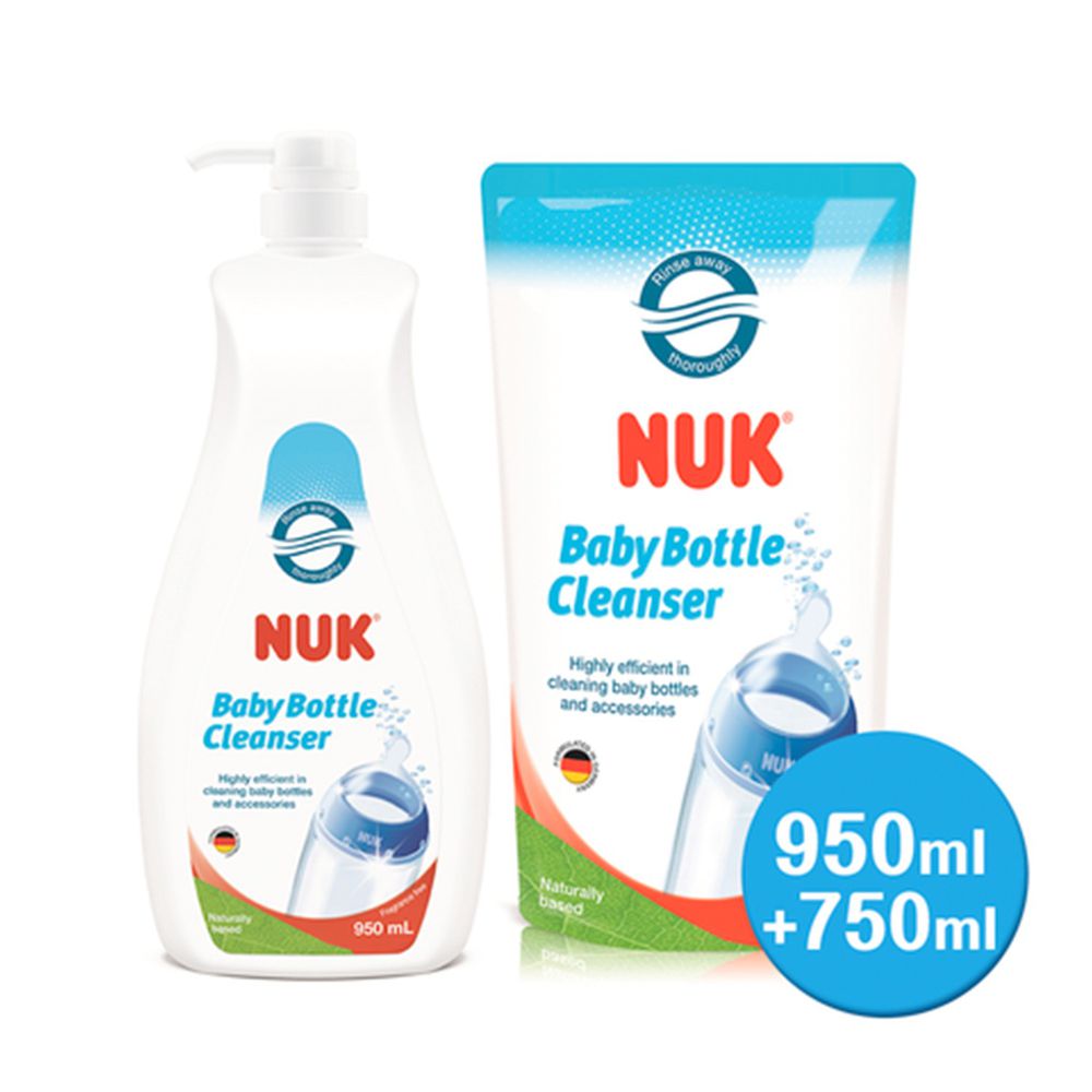德國 NUK - 奶瓶清潔液-超值組-950+750ml