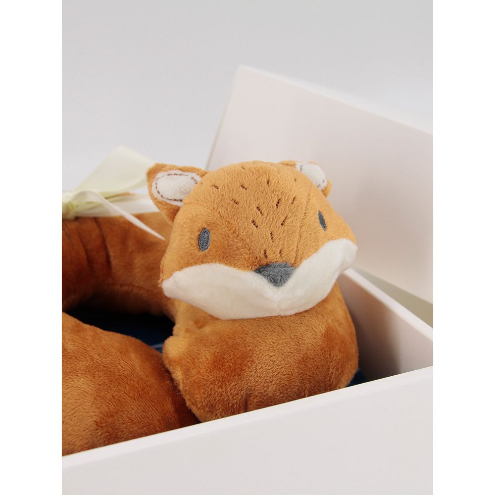 HUDSON BABY - 行車旅行好幫手禮盒組-毛毯+嬰兒頸枕-狐狸