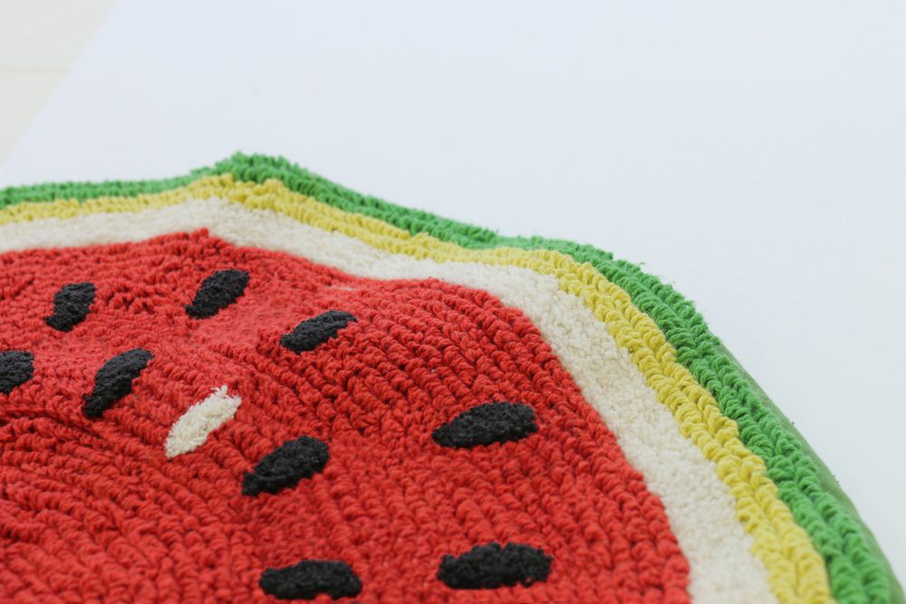 日本 TOMO - JUICY水果系列地墊/腳踏墊-西瓜 (約φ45cm)