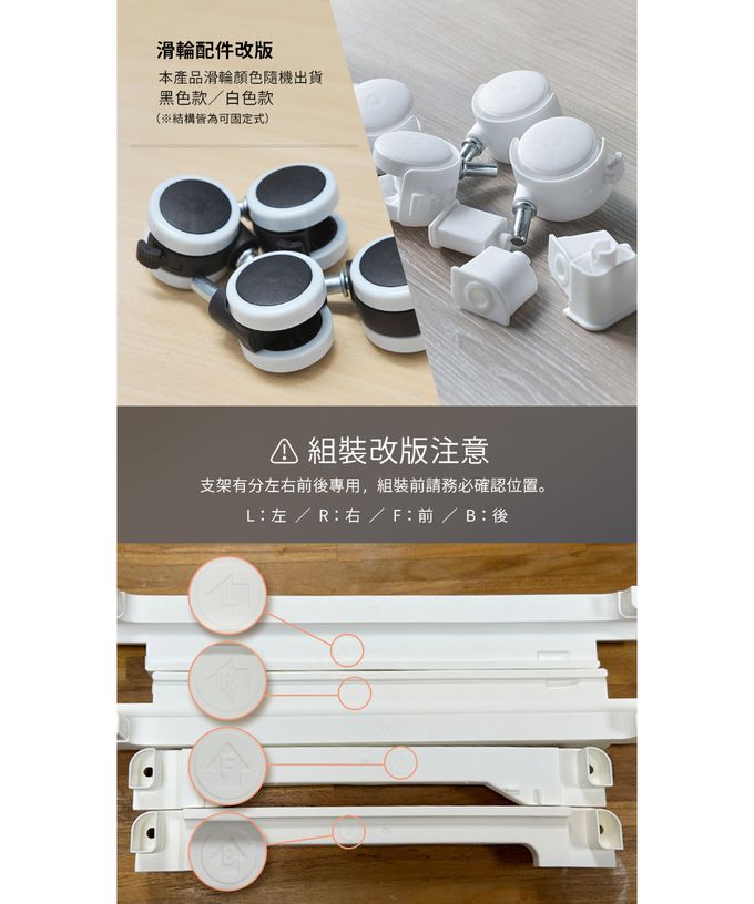 PICKup - 可移式四層抽屜多用途收納推車(3抽)-DIY-霧透抽屜款(粉紅)