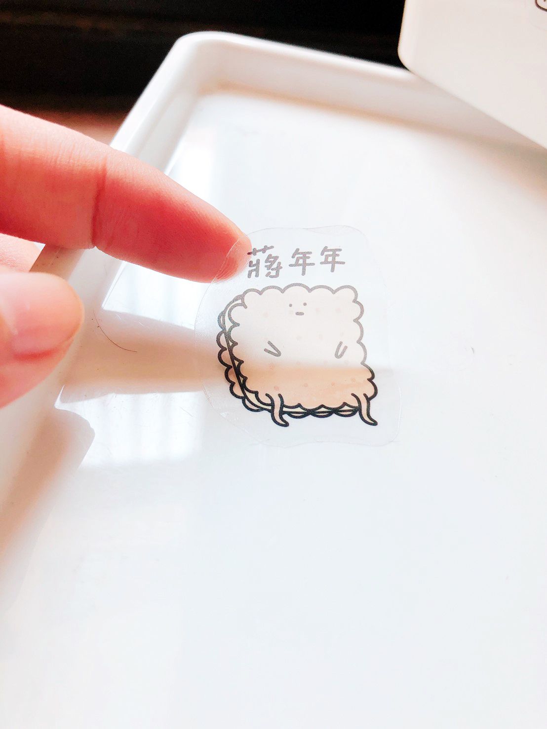 年年.studio - 姓名貼紙-透明裁型-女孩 (3.5x2.5cm)-50張入