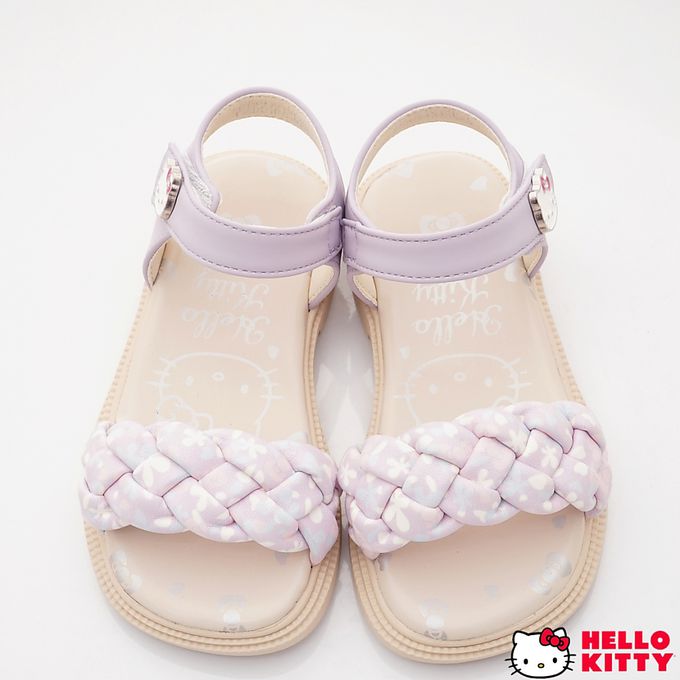 HELLO KITTY - HELLO KITTY-編織設計休閒涼鞋-823604紫(中小童段)-涼鞋-紫