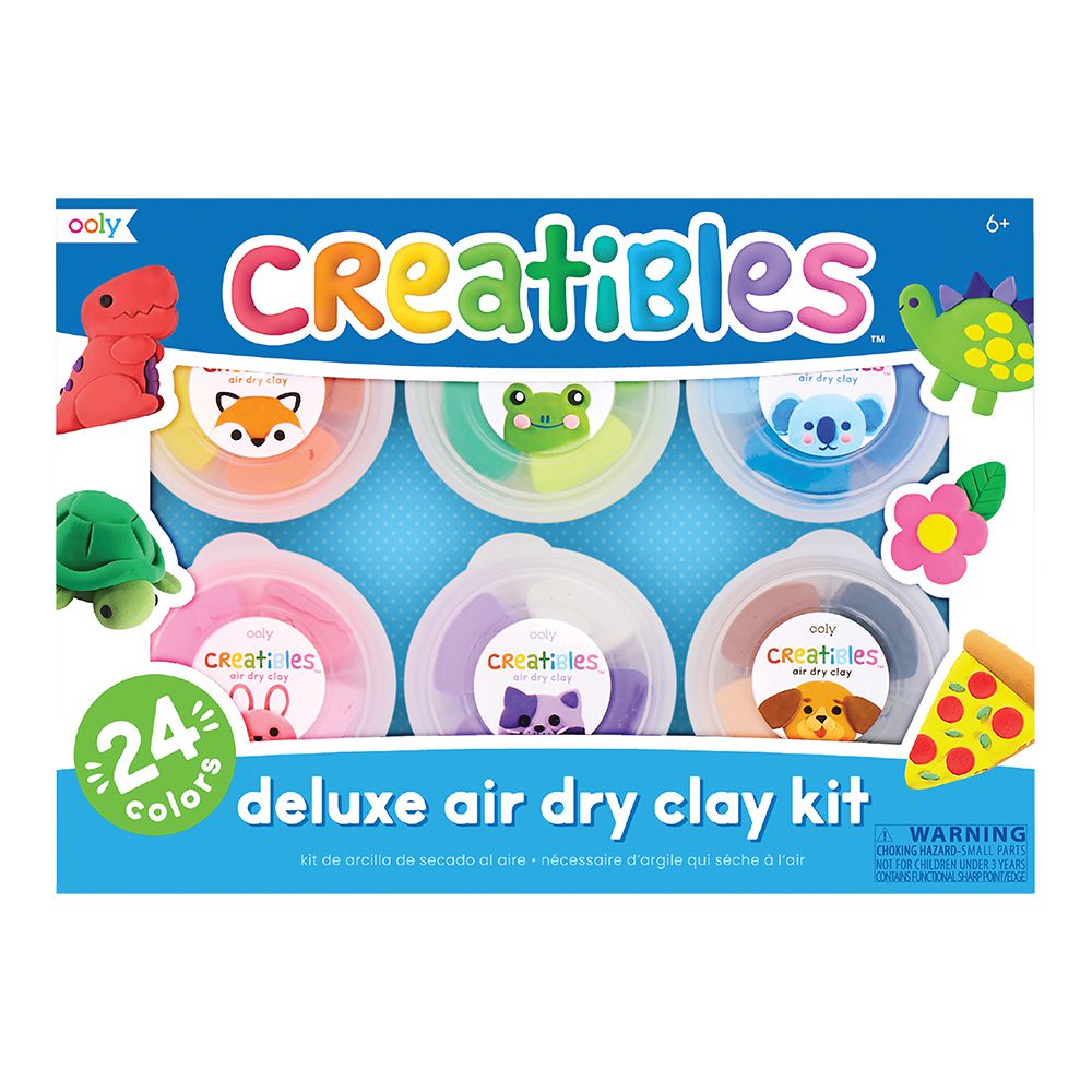 【DIY手作】DIY 無毒黏土創作組 (24種顏色+3個塑形工具)