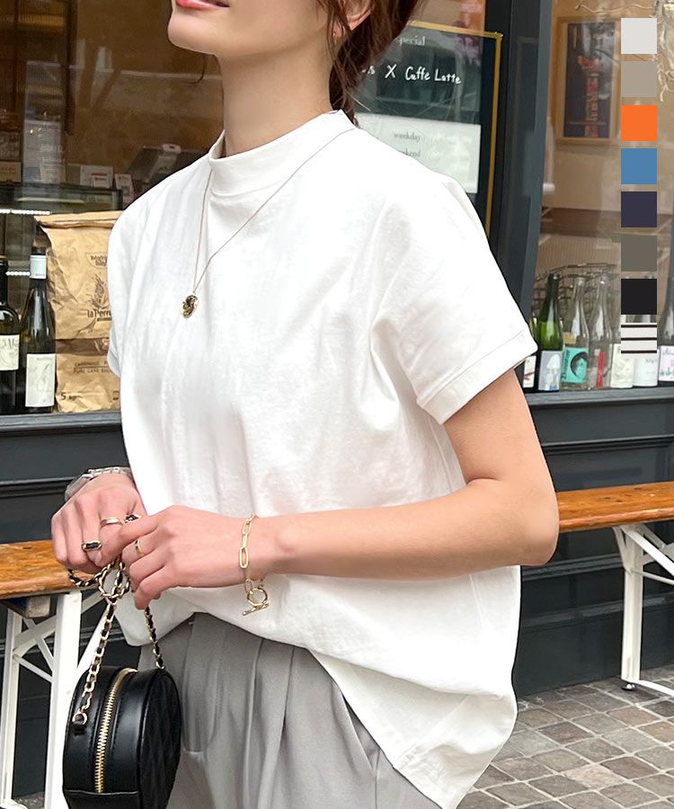 日本 Kobe Lettuce - 100%棉 舒適透氣短袖上衣-水藍