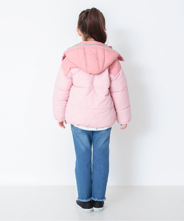 日本 BREEZE - 繽紛蓬鬆大口袋保暖外套-橘灰