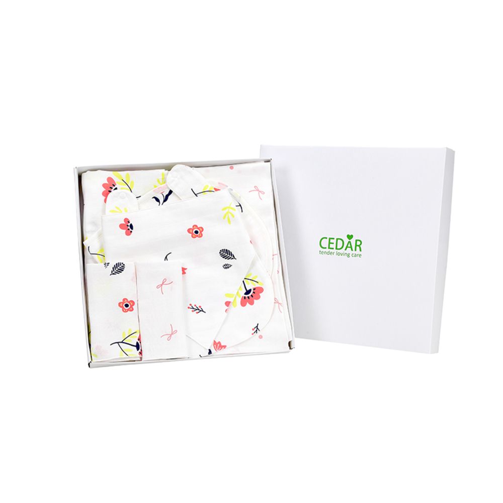 CEDAR - 對你微微笑頂級舒棉禮盒經典七件組-花園朵朵
