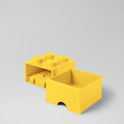 樂高 LEGO® 四凸抽屜收納箱(多色可選) (黃色)