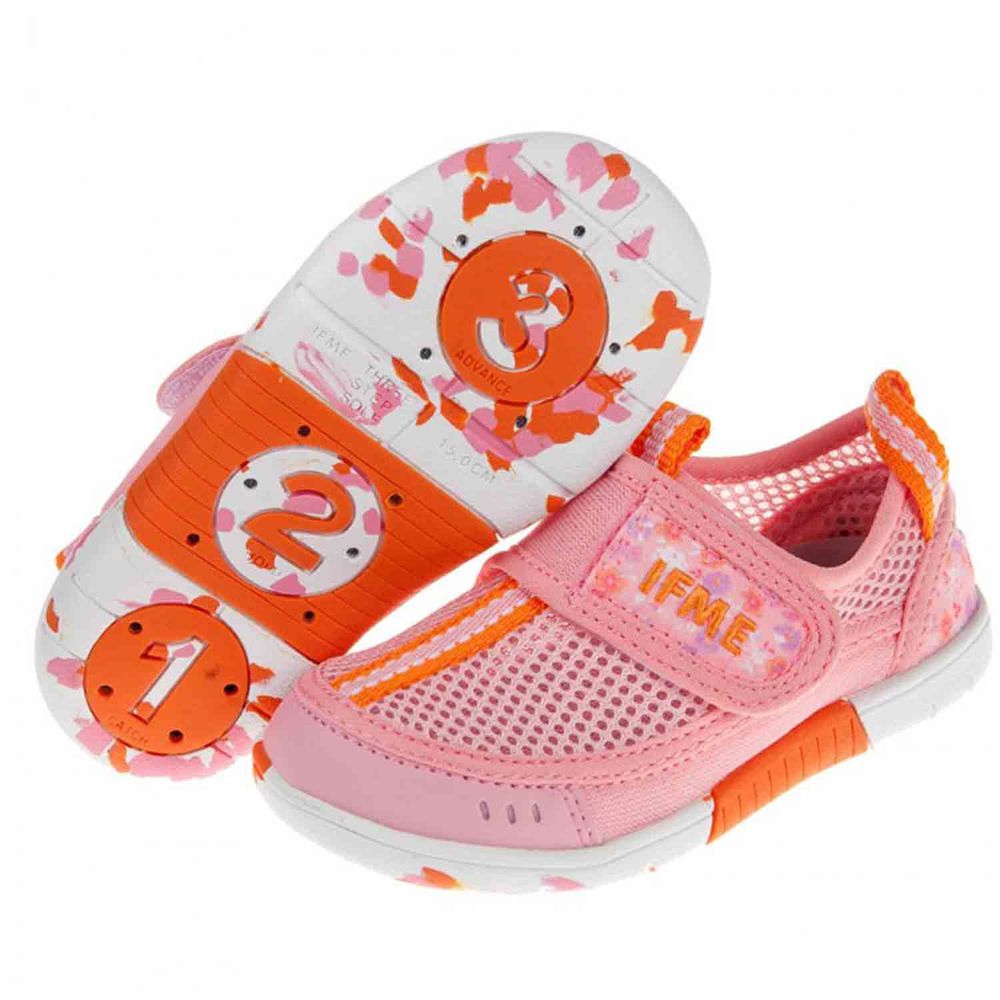 日本IFME - 新彩粉色兒童機能運動水涼鞋