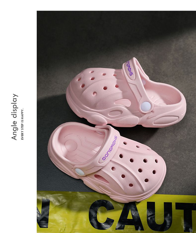 JB clothes - 休閒兒童洞洞鞋-粉色